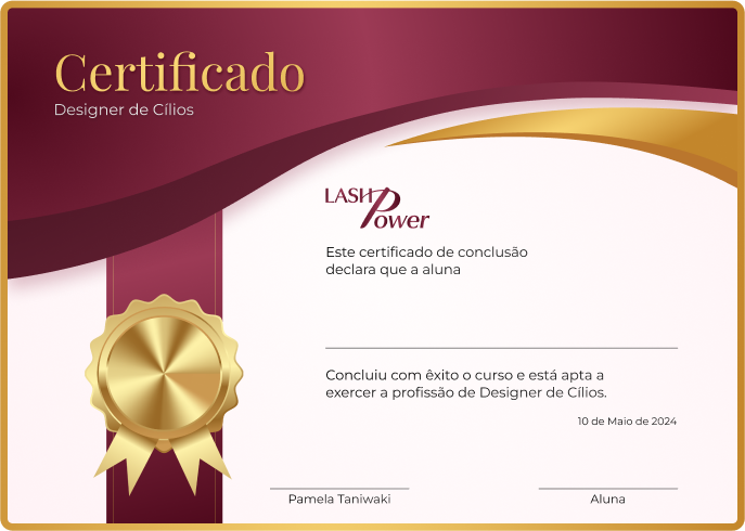 Certificado Designer de Cílios